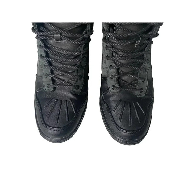 2013 Nike Dunk Sky High Womens US 8.5, UK 6 Black Gray Suede Wedge Sneaker Boot - Picture 8 of 13
